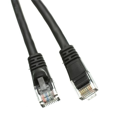 Cable Wholesale Cable Wholesale 10X6-02205 Cat5e Black Ethernet Patch Cable; Snagless & Molded Boot - 5 ft. 10X6-02205